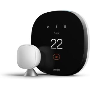 imageecobee Smart Thermostat with Voice Control  Programmable Wifi Thermostat  Works with Siri Alexa Google Assistant  Smart Thermostat for HomeSmart Thermostat