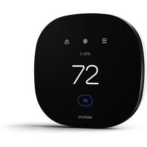 imageecobee3 Lite Smart Thermostat  Programmable Wifi Thermostat  Works with Siri Alexa Google Assistant  Energy Star Certified  DIY Install BlackBlack