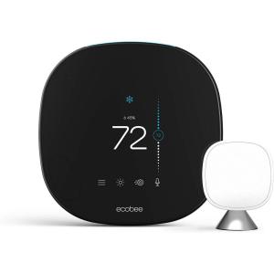 imageecobee Smart Thermostat with Voice Control  BlackRFB Renewed