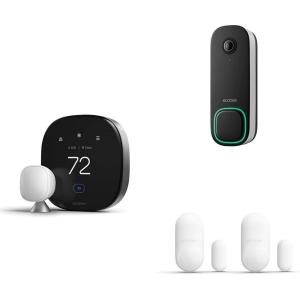 imageecobee Total Security Bundle with 1Year Smart Security Advanced Subscription Smart Home Security System Smart Thermostat Premium Doorbell Camera SmartSensorTotal Security Bundle with 1 Year Advanced Subscription